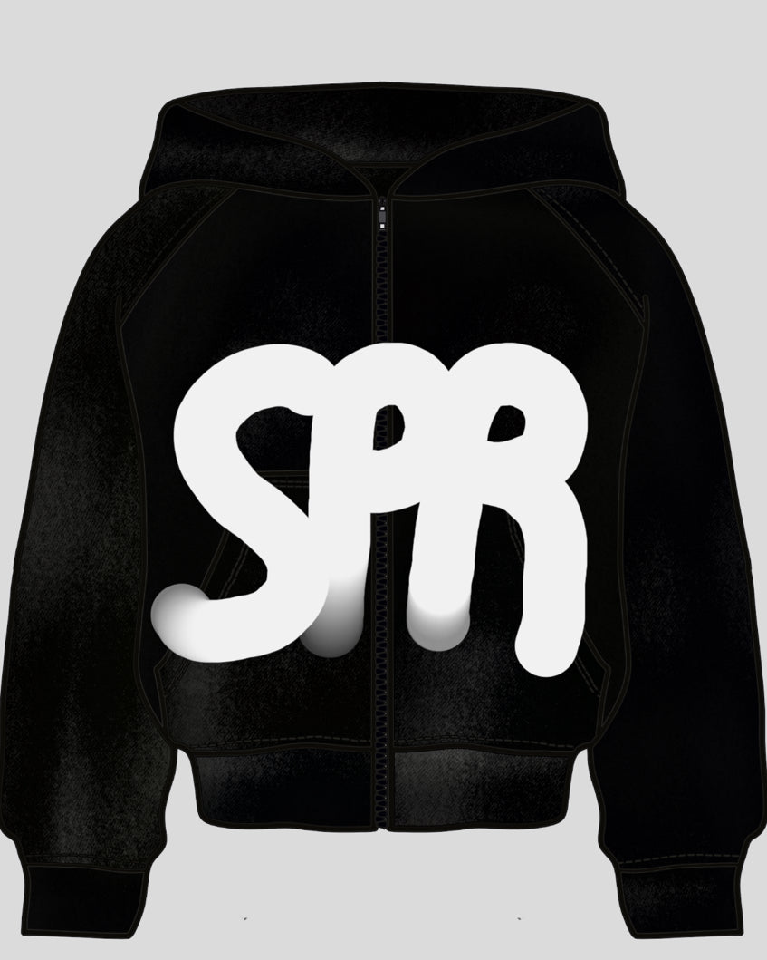 SPR Black Hoodie (Puff Print)